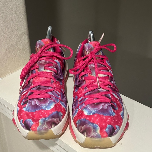 Nike KD 8 Kevin Durant Aunt Pearl Youth 5.5 Womens sz 7 Pink Floral 837786-603 - Picture 8 of 9